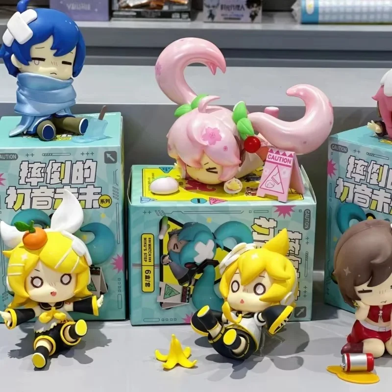 

Hot Sales Genuine Falling Hatsune Miku Blind Box Vocaloid Anime Model Fufu Figure Doll Ornaments Action Figurine Miku Kids Gifts