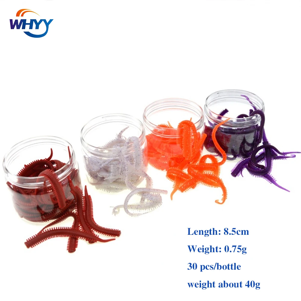 

WHYY 30pcs Fishing soft trout lure tanta 85mm 0.75g Silicone Wobbler Swimbait Pesca Artificial worm baits Bass Isca lure Leurre