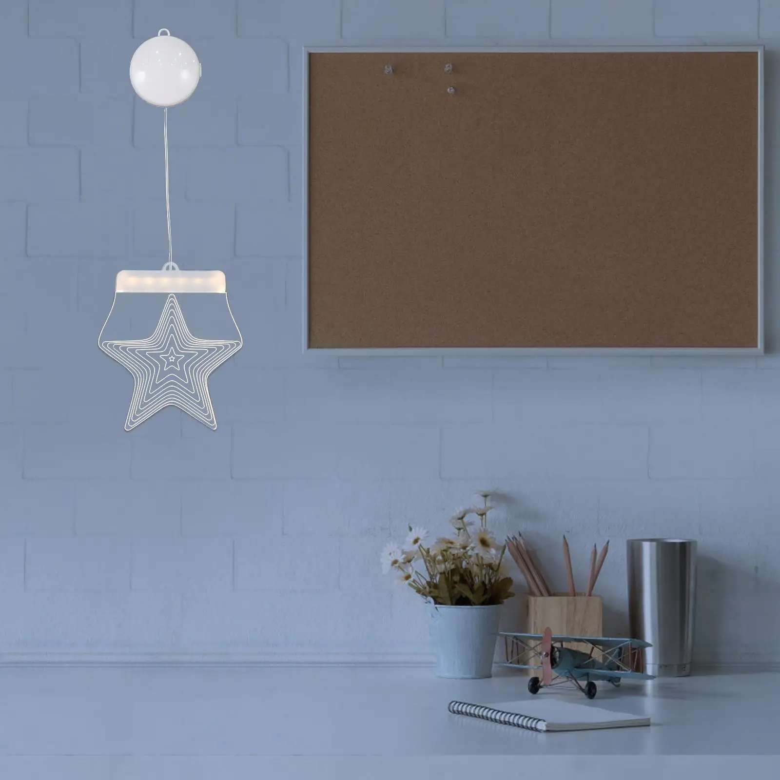 Christmas Tree Creative Suction Cup Hanging Lamp Night Light Plastic Window Lights