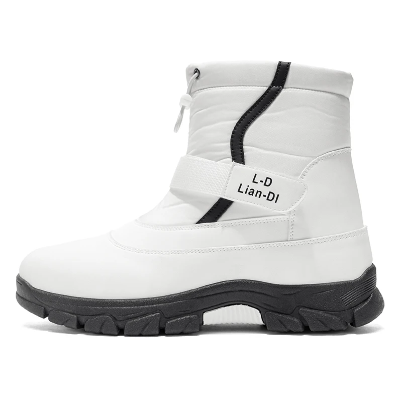 أحذية شتوية جديدة سميكة من القطن للرجال على الطراز البريطاني أحذية الثلوج الدافئة للرجال أحذية رجالية عالية الجودة في الهواء الطلق #6
