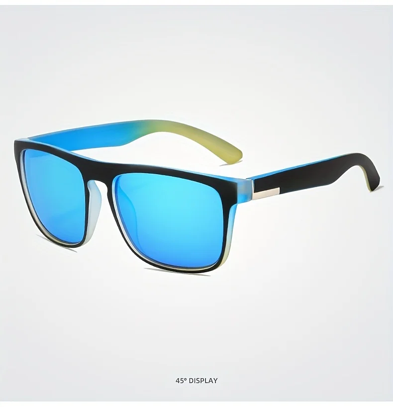 3Pcs Fantasie Gradienten Mutipcolor Quadrat Polarisierte Sonnenbrille AntiGlare UV400 Gläser Sommer Party Fahren Angeln Weihnachten Geschenk – Detail 13