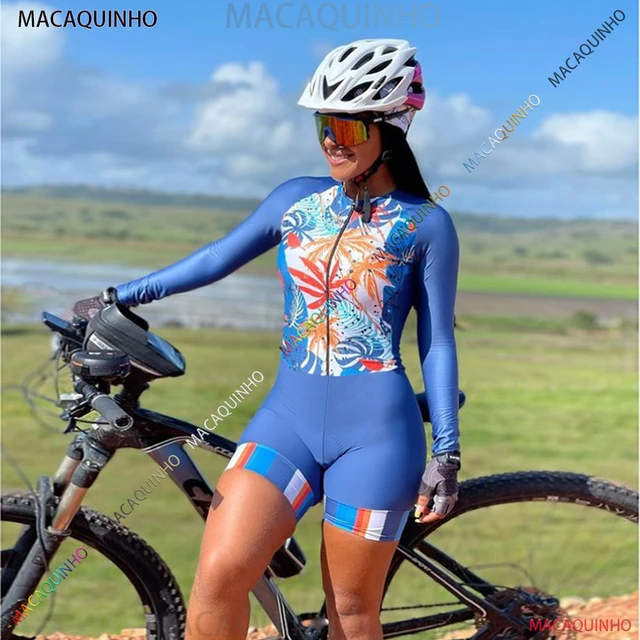 Macaquinho Mono de Ciclismo para mujer ropa de manga larga barata conjunto femenino AliExpress