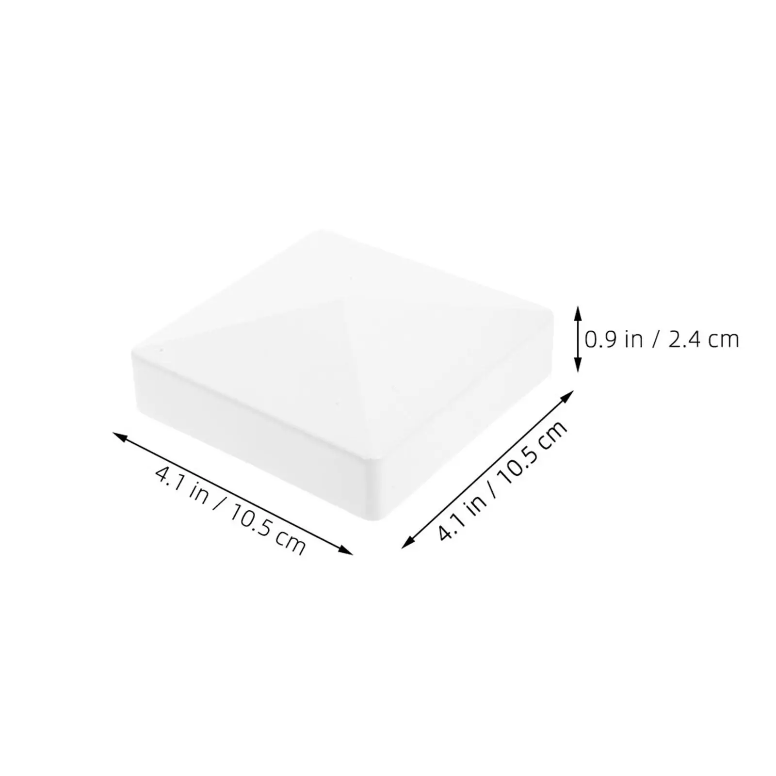 8Pcs Pyramid PVC Post Caps for Fence 4.13x4.13 White Weatherproof Deck and Mailbox Top Protectors Post Caps Plastic