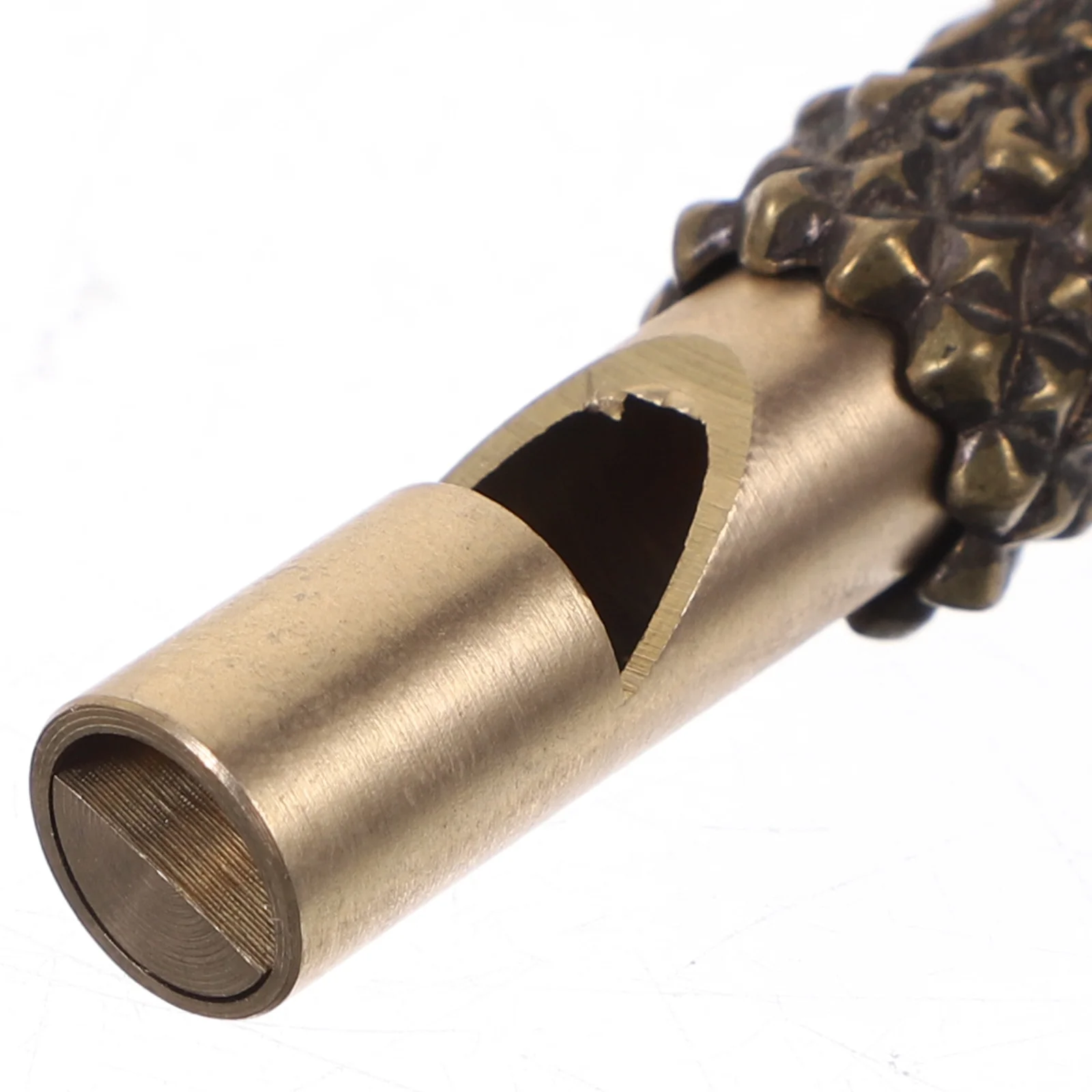 Cabeça de animal de bronze apito chaveiro alto sobrevivência de emergência acampamento caminhadas acessório ao ar livre portátil chifre de metal para professor