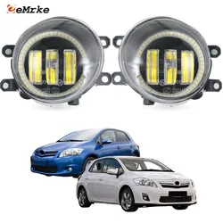 LED Fog Lights for Toyota Auris Corolla Hatchback, Auris HSD 2010 2011 2012 Car PTF Lens Angel Eyes DRL Daytime Running Lamp