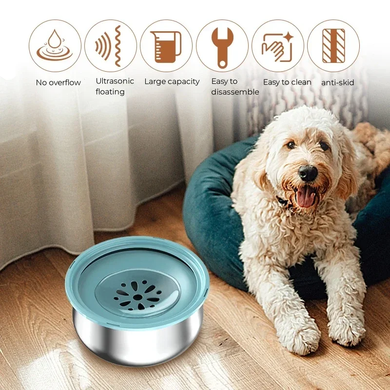 

Floating Accessories Splash-proof Bowl Drinking Cats Steel Stainless for Water Bowls Buoyancy Feeder Dog