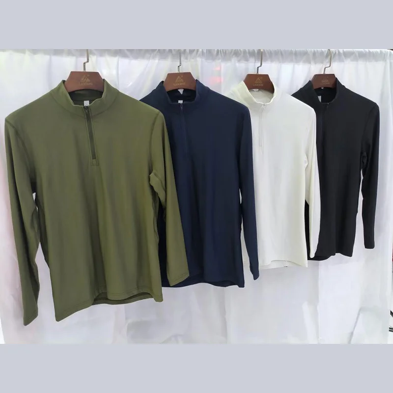 سترة CYOLO الرياضية ذات الربع العادي بسحاب للجنسين بأكمام طويلة 89% بوليستر 11% سباندكس مادة ناعمة قابلة للتمدد سترة تدريب كرة القدم #2