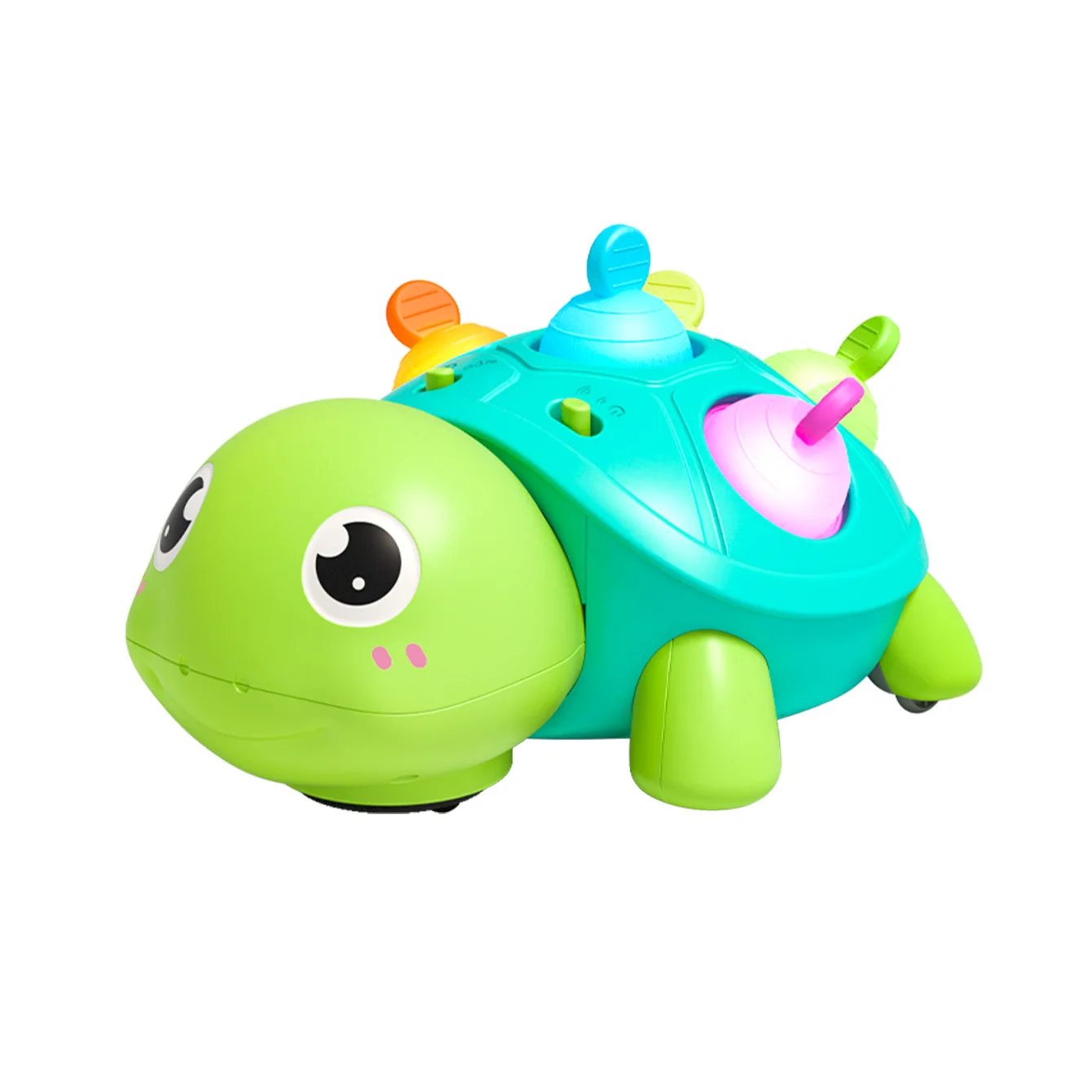 Puzzle d'apprentissage pour bébé, jouet rampant, tortue, son, lumière, musique, cadeau de noël, jouets électroniques pour enfants