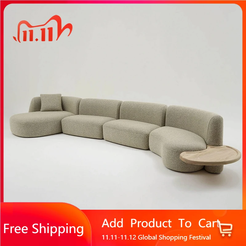 

Nordic Modern Sofas Curved Creative Designer Living Room Trendy Sofa Comfortable Decor Gaming Muebles Lounge Suite Furniture
