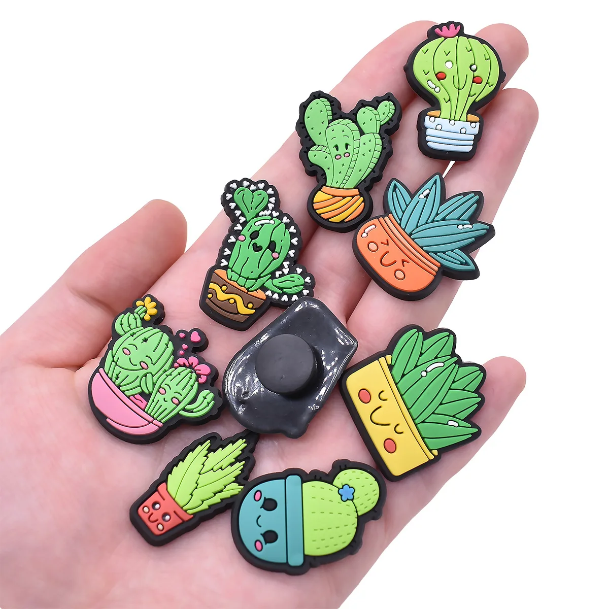 Cactus Shoe Charms for Crocs Accessories Charms Pin Shoe Decoration Clogs Wristbands Bracelets Kids Party Favor Gifts