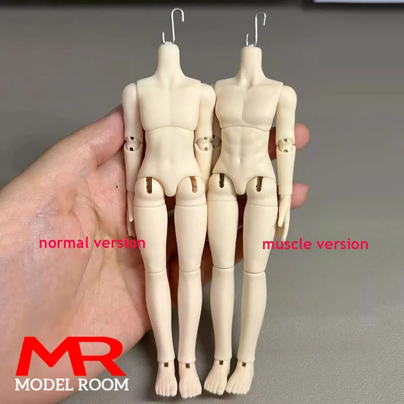 1/12 Scale Asi 3.0 BJD Joint Body Dolls Normal Super White Cream Almond Skin 14CM Muscle Acion Figure Fit GSC OB11 Head Sculpts