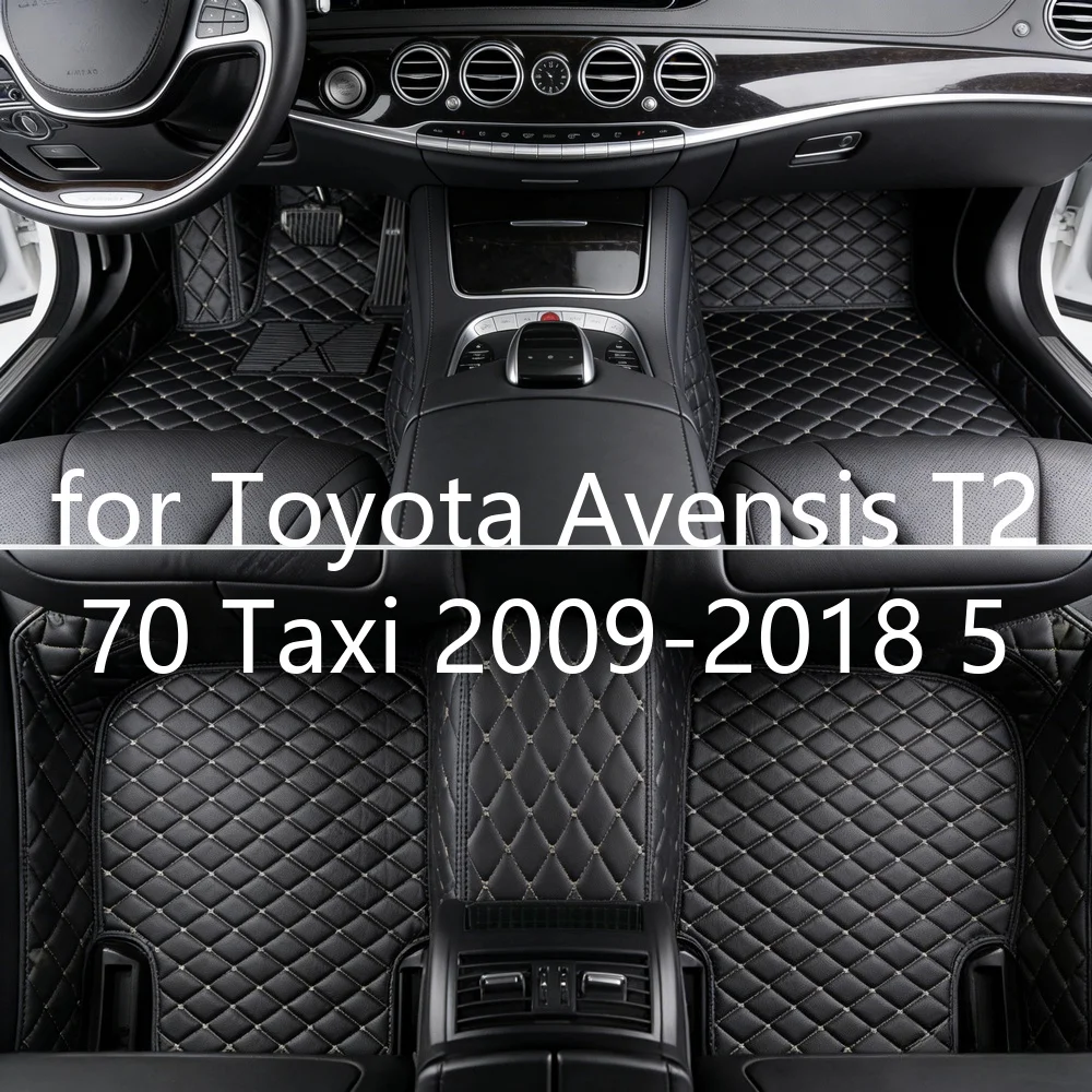 3D-Vollumfassende, individuell angepasste Fußmatten für Toyota Avensis T270 Taxi 2009-2018, 5-Sitzer, TPE, verschleißfest, wasserdicht, EV-Auto-Innenraum-Fußmatten 2G528