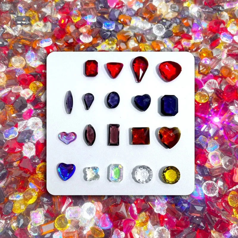 Glass Rhinestone Crystal Nails Accessories Transparent Clear 3D Nailart Supplies DIY Crafts Slim Filling Jewelry Making Diamonds