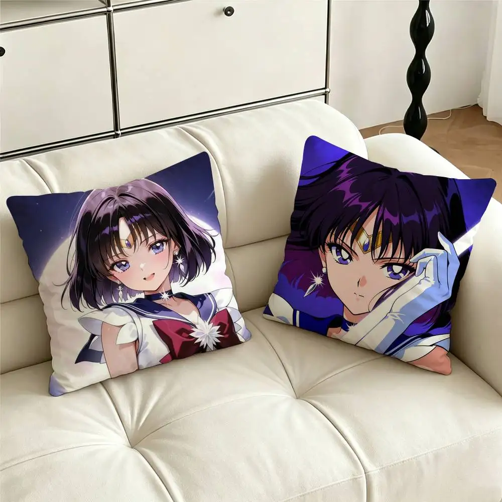 S-Sailor Moon Sailor Saturn Pillow Case Cushion Cover Throw Pillow Case For Car Sofa