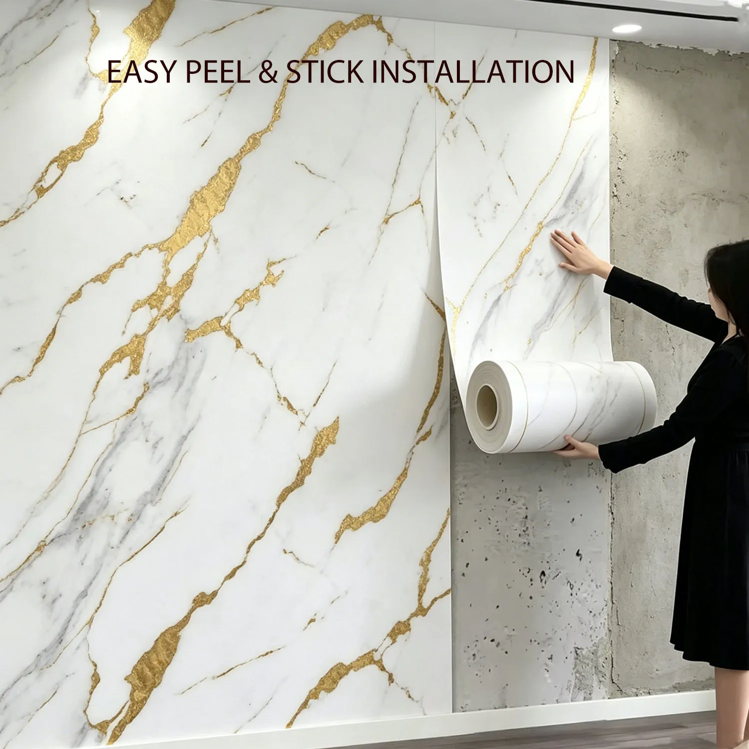 40X300cm Self-adhesive Stickers Self-adhesive Wall Decals for Kitchen Living Room Easy to Clean Waterproof Self-adhesive Backing