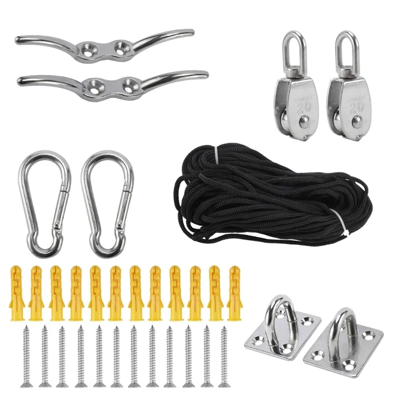 Set pulegge sollevamento dwan per attrezzature pesanti, sollevamento industriale, capacità 50 kg