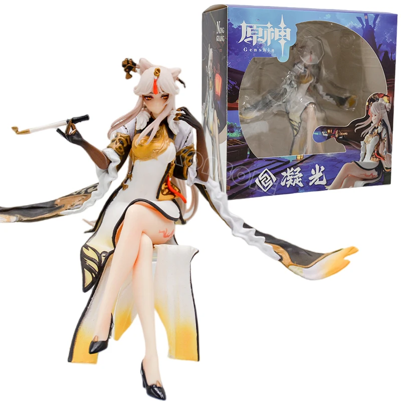 12cm Ningguang Sexy Anime Girl Figure Nilou Action Figure Klee/Paimon/Yae Miko/Raiden Shogun Figurine Collectible Model Doll Toy