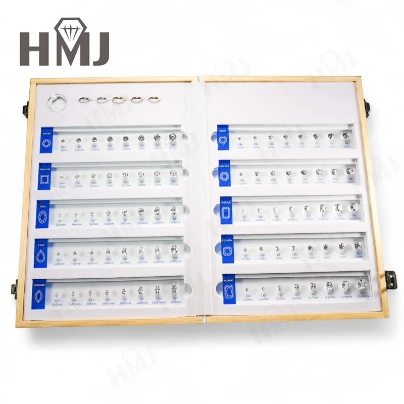Jewelry Setting Gemstones Size Diamond Carat Ring Sizer Tester Guideline Tools Comparison Jewerly Dealer Tools Set Top Quality