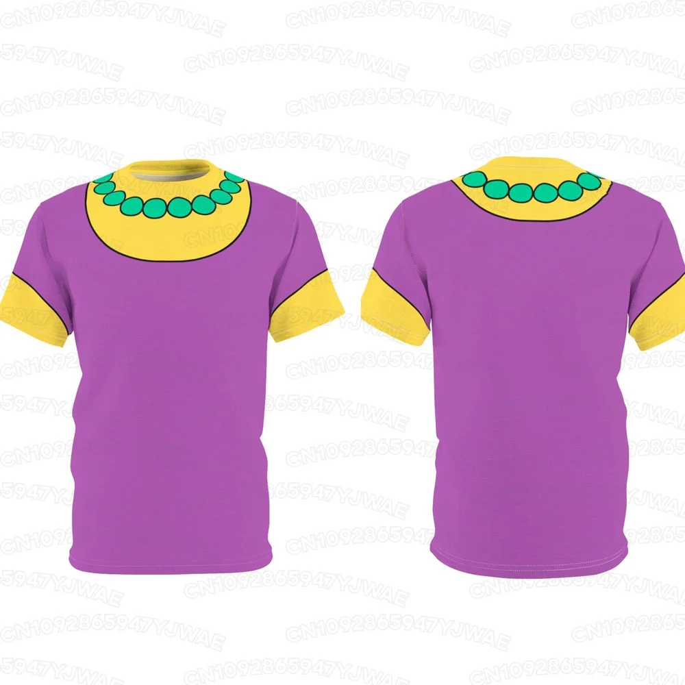 Summer Men's Women's The Simpsons Inspired Cosplay Unisex Halloween Short Sleeve T-shirt Costumes Christmas Cosplay T-shirt