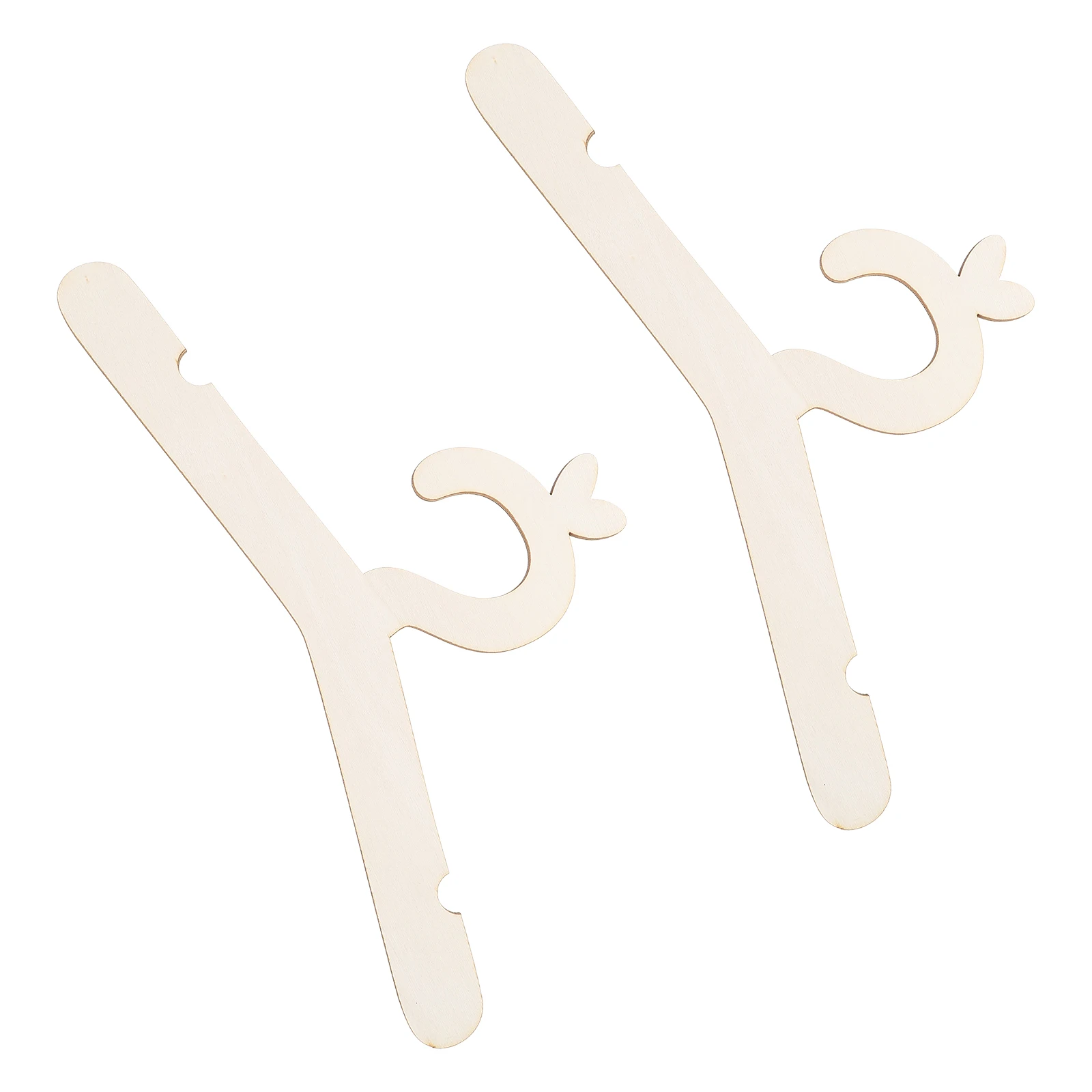 

2 Pcs Wooden Hanger s Clothing Hangers Wardrobe Small for Clothes Nursery