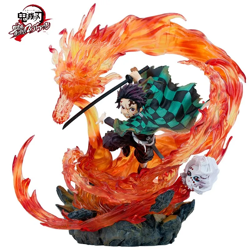 

Anime Figure 30cm Gk Demon Slayer Kamado Tanjirou Kimetsu No Yaiba Action Figurine Collection Luminous Children Kids Toys Gifts