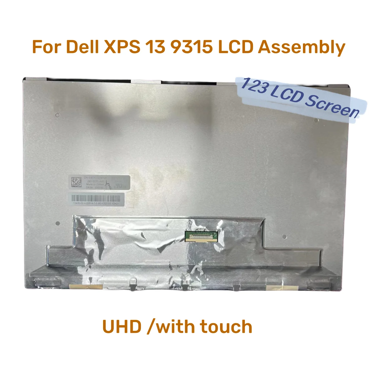 Ensemble de remplacement d'écran tactile LCD pour ordinateur portable, panneau UHD, Dell XPS 13 13.4, LQ134R1JY01, 9315 pouces