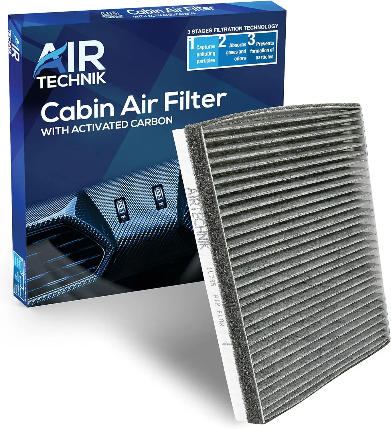 

CF10735 Cabin Air Filter w/Activated Carbon | Fits Genesis G80 G90 GV70 GV80, Hyundai Equus, Genesis, Santa Fe/Kia K900, Stinger