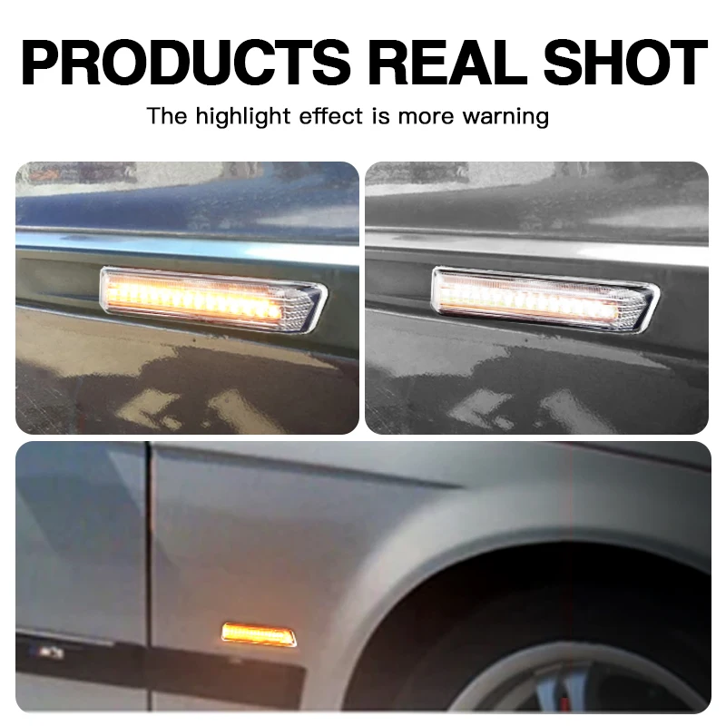 2PCS LED Turn Signal Light Side Marker Sequential Indicator Lamp For BMW 3 Series E36 M3 1997 1998 X5 E53 1999-2006