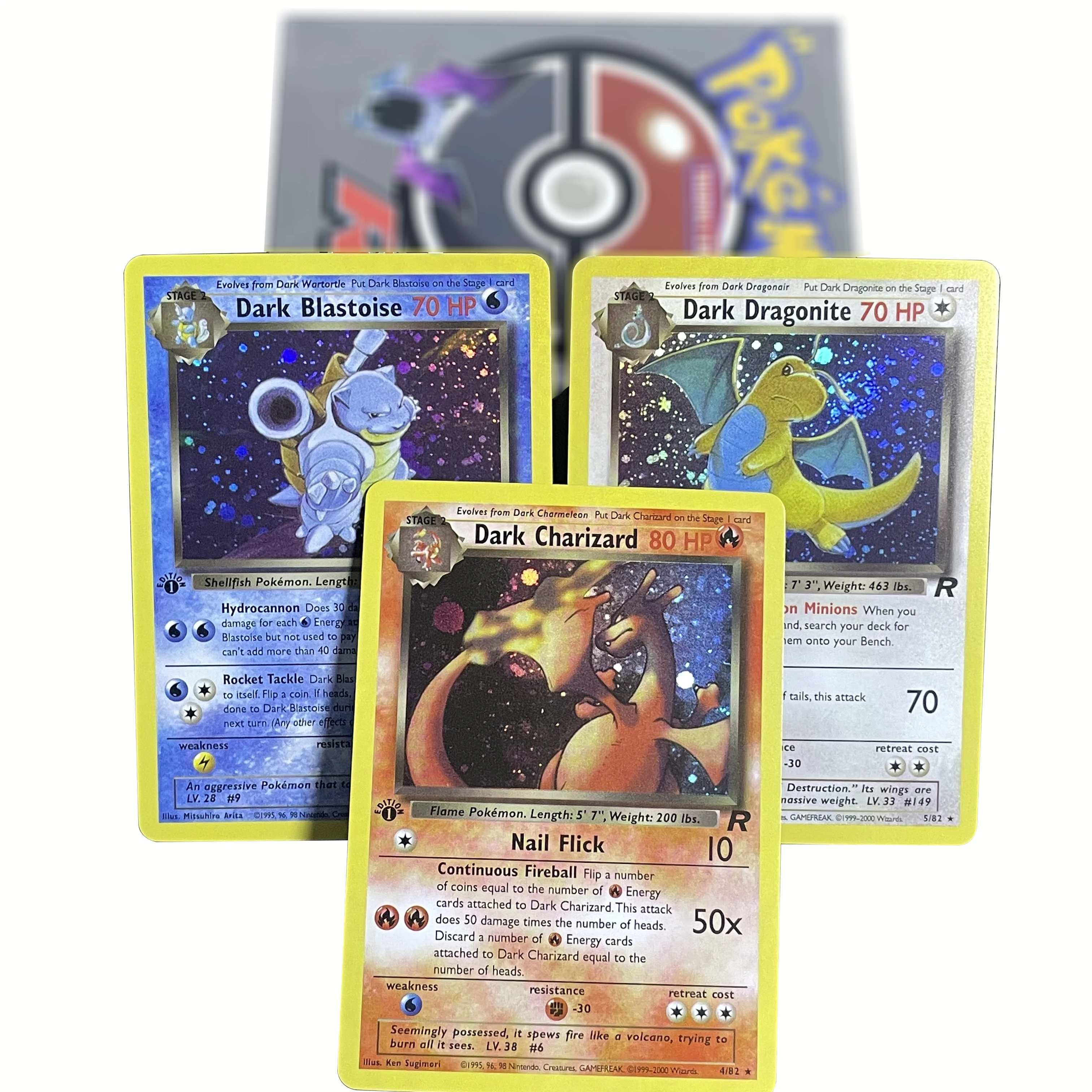 PKM Card PTCG Set completo vintage Jungle/Fossile/Base Set/Team-Rocket Esclusivi set di scatole da collezione per appassionati e collezionisti