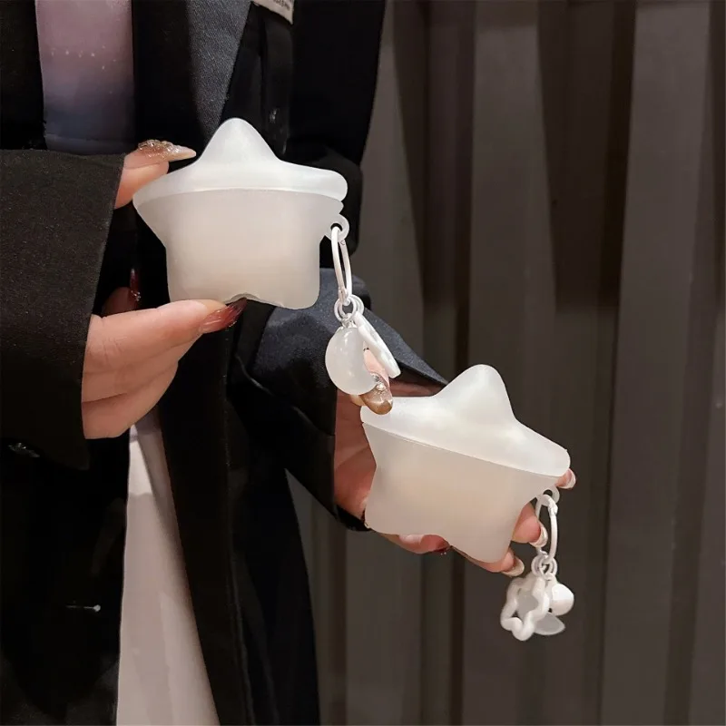 

for AirPods Pro3 Pro2 Pro for AirPods1 2 3 4th Generation Wireless Bluetooth Headset Cover Cute Grey Stars Silicone Soft Case