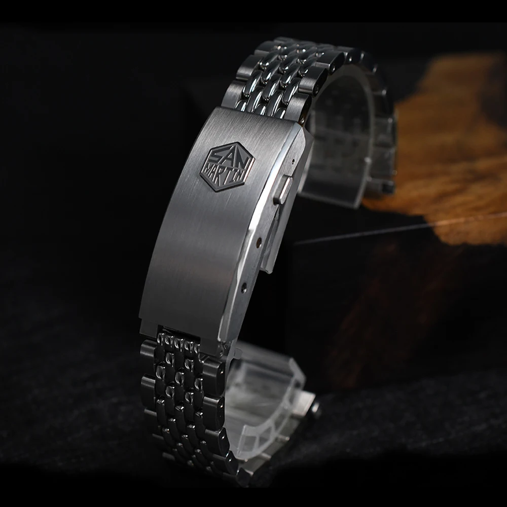 San Martin orologio braccialetto di riso nuova chiusura regolabile Fly adatta per 20mm cinturino in acciaio inossidabile 316L di dimensioni universali parte orologi