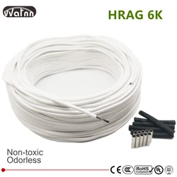 HRAG  6k 66ohm/m 100m high quality carbon fiber heating cable floor heating wire hotline Non-toxic odorless warm heating cable