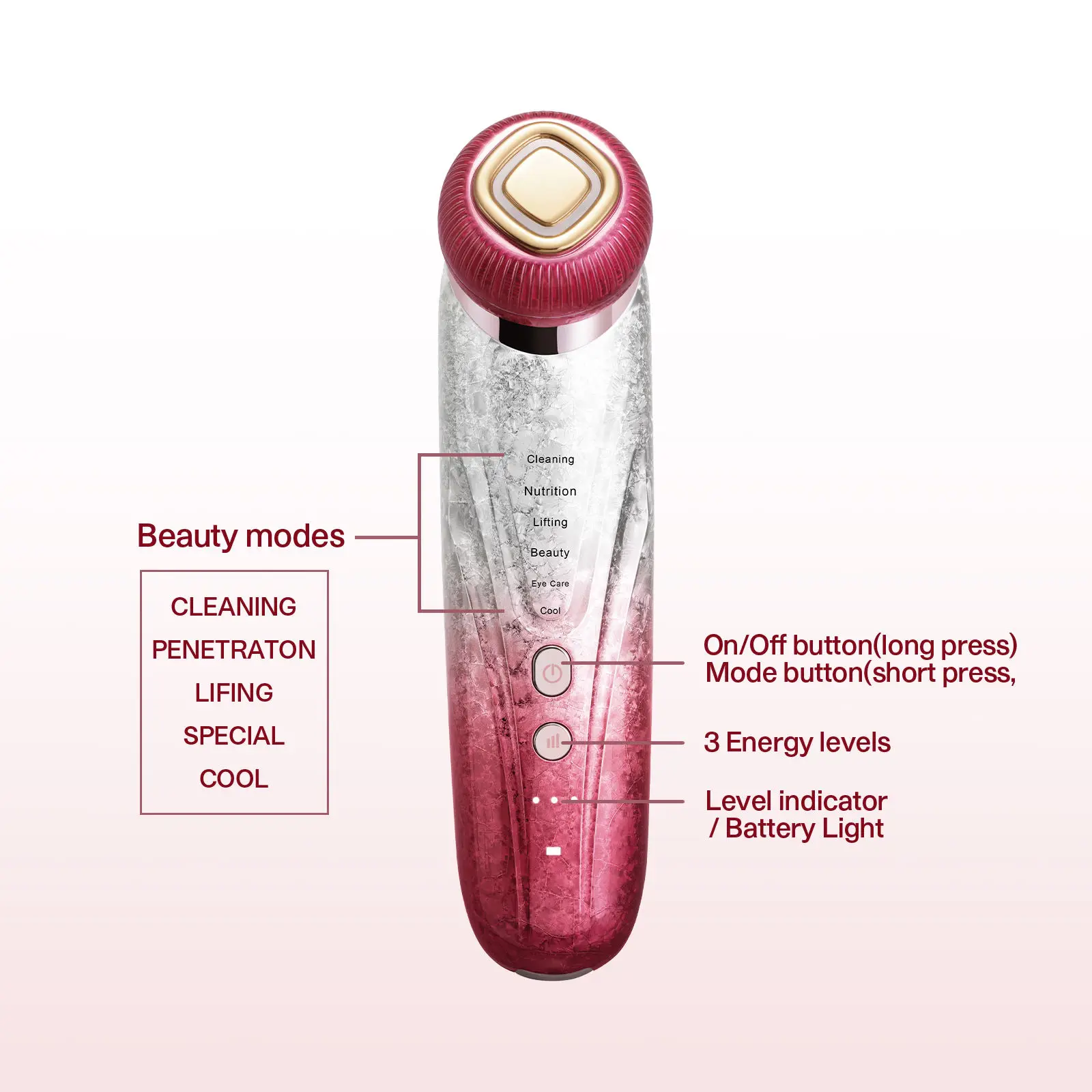 

Facial Skin Tighten Rejuvenation Massager Beauty Instrument