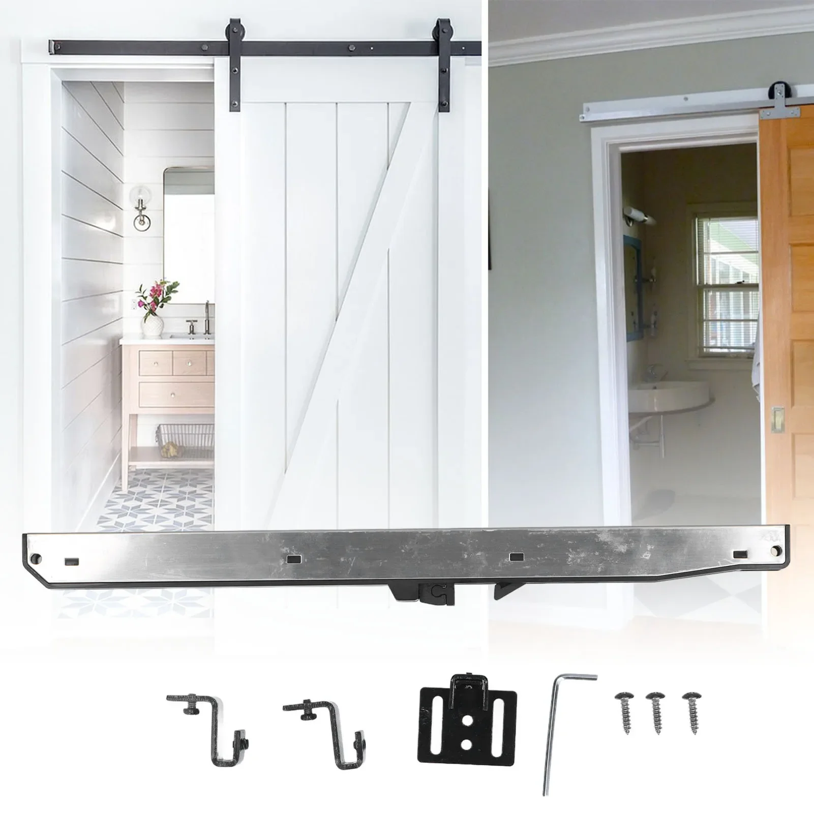 

Damper POM Material Buffer Soft Close Silent Sliding Door Hardware For American Style Barn Door Rail Installation