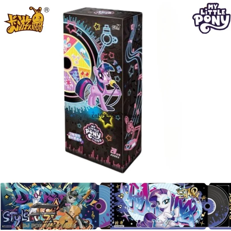 

KAYOU Genuine My Little Pony Card Laser Stub Flashing Notes Rock Band Peripheral Card Cartoon Cartoon Toy Gift Original box