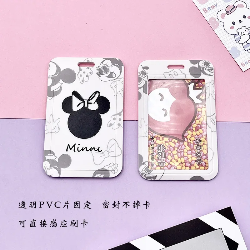 Potdemiel Disney Mickey Mouse Cartoon Case Embossed Campus Card Student Card Game Card Access Card Protector