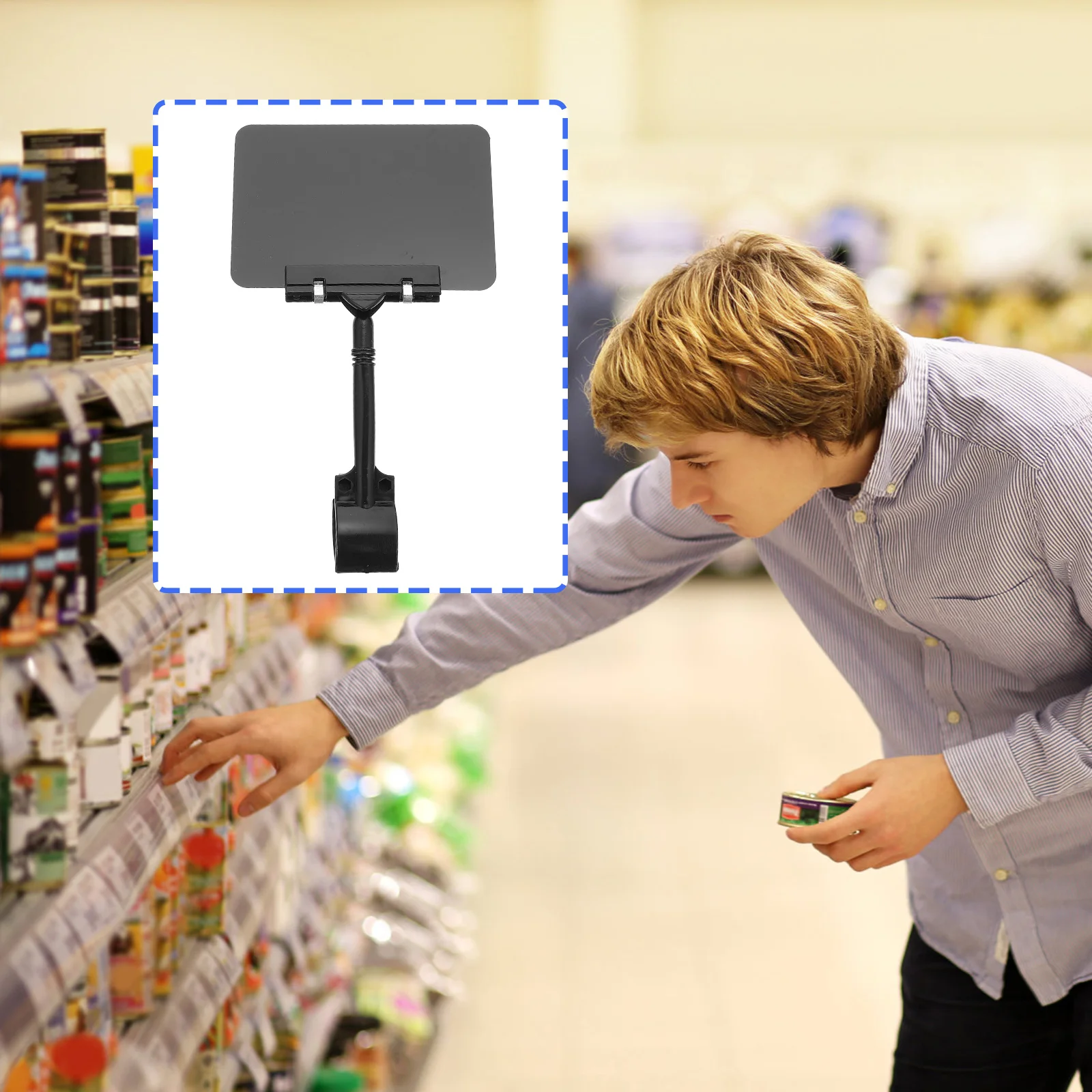 6 قطعة ملحقات لوحات الأسعار قابلة للمسح وقابلة لإعادة الكتابة لمتاجر البيع بالتجزئة في السوبر ماركت لوحات تدليك PVC سهلة المسح وقابلة للتغيير