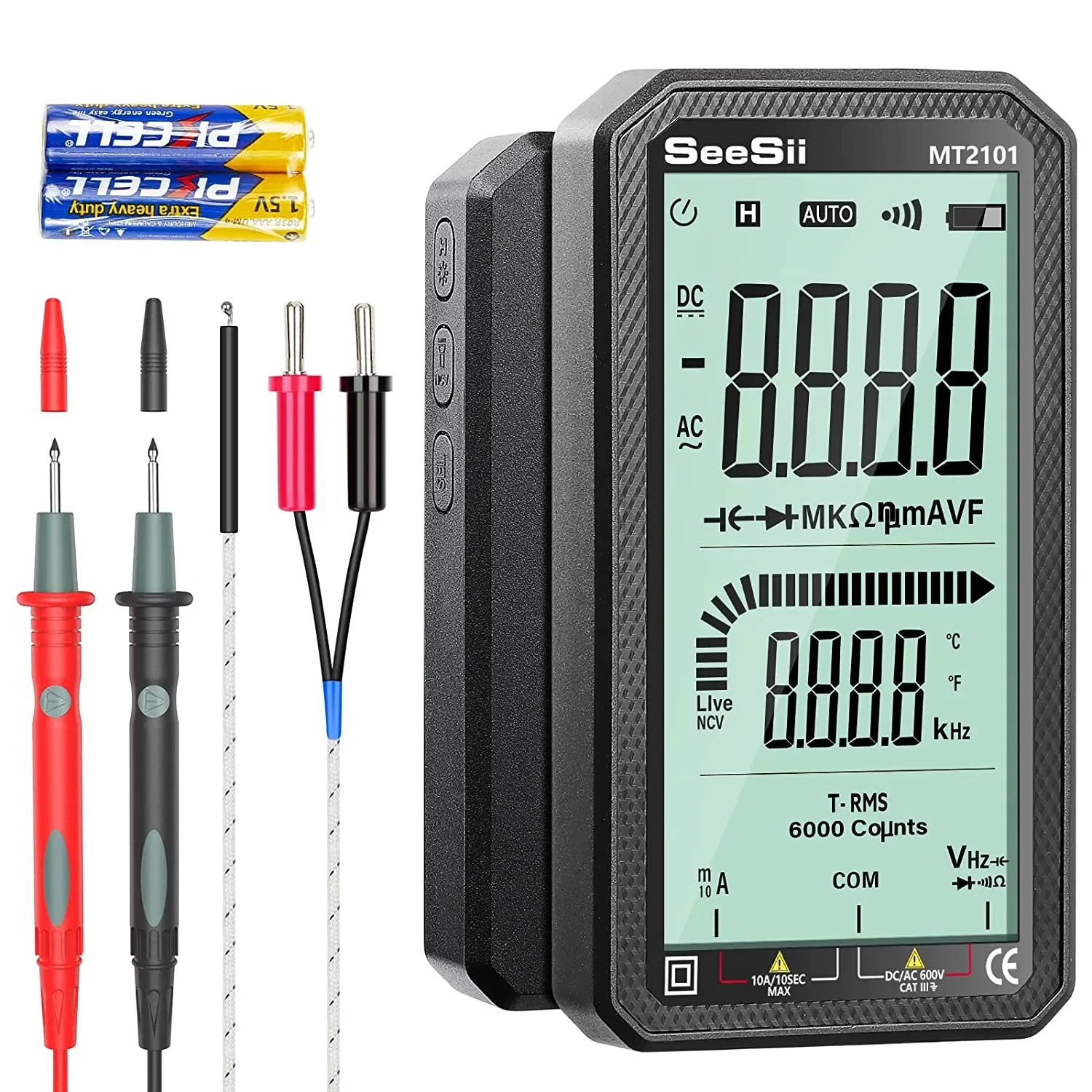 Digital Multimeter 4.7 Inch Large Screen Multimeter Tester Counts Voltmeter