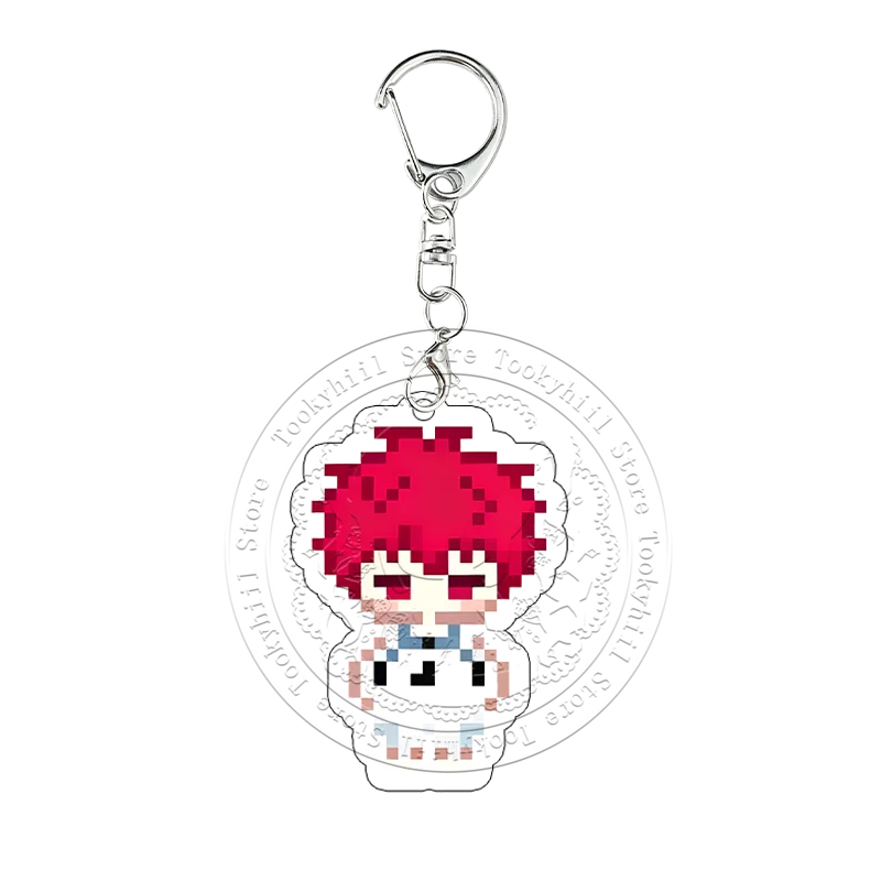 Kuroko's Basketball Pixel Art Acrylic Keychain Seijuro Akashi Tetsuya Kuroko Keyring Pendant Figure Key Ring Collection Gift view 6