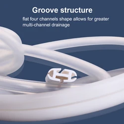 Wound Drainage Tube Silicone 7/10mm With Trocar Flat Fluted Tubing Dogs Cats Pet Winding Suction Catheter Veterinary Equipment