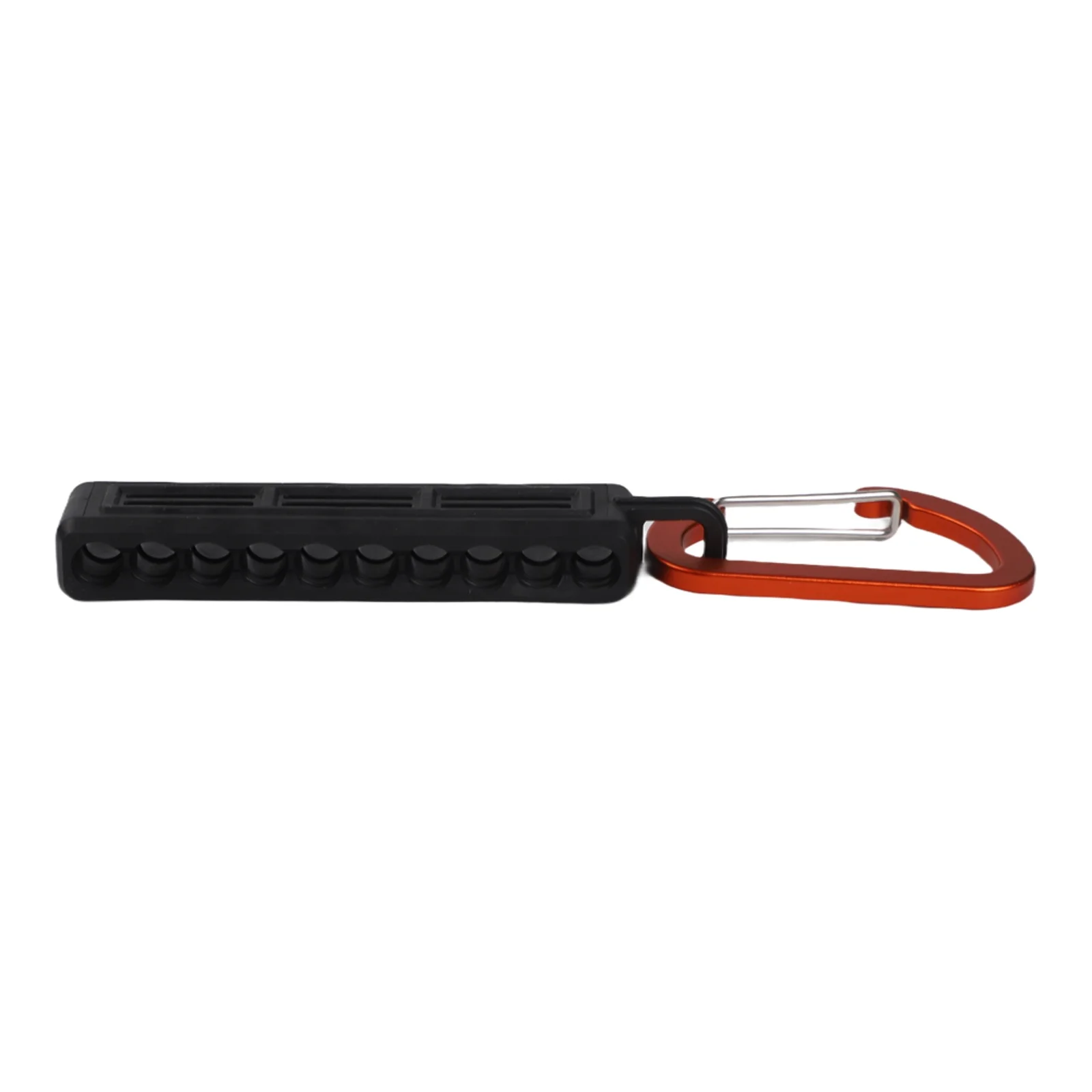 6PCS 10-Hole Rubber Screwdriver Bit Holder With Carabiner For 1/4 Hex Shank Bits Portable Tool Storage Belt Organizer