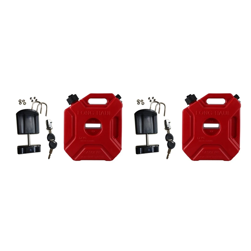 

2Set 5L Fuel Tanks Plastic Petrol Cans Car Mount Motorcycle Jerrycan Gas Can Oil Container Fuel Canister