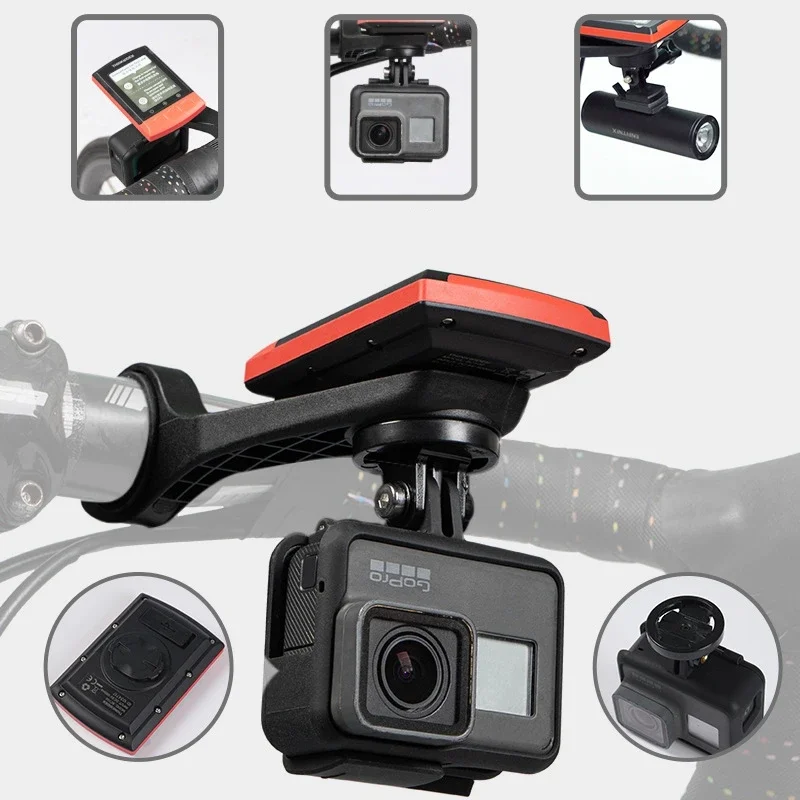 Mountain Bike Black Computer Mount IAMOK Gopro Base Light Holder For Mileage Garmin Bryton Bicycle Accessories