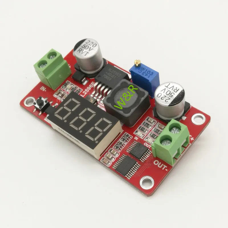 DC-DC/ Power Module / LM2596 Voltage Regulator Module / Output Voltage Adjustable / with Voltmeter Display