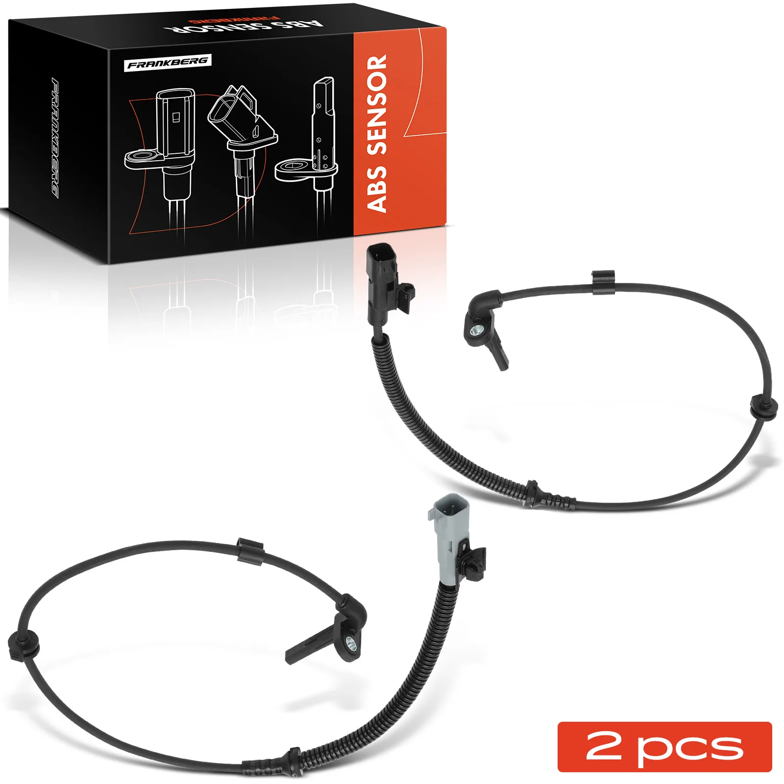 Frankberg 2x ABS Sensor Hinterachse Links Rechts für Chevrolet Aveo Schrägheck Stufenheck 1.2L 1.4L 1.6L Bj ab 2011 2ABS2933