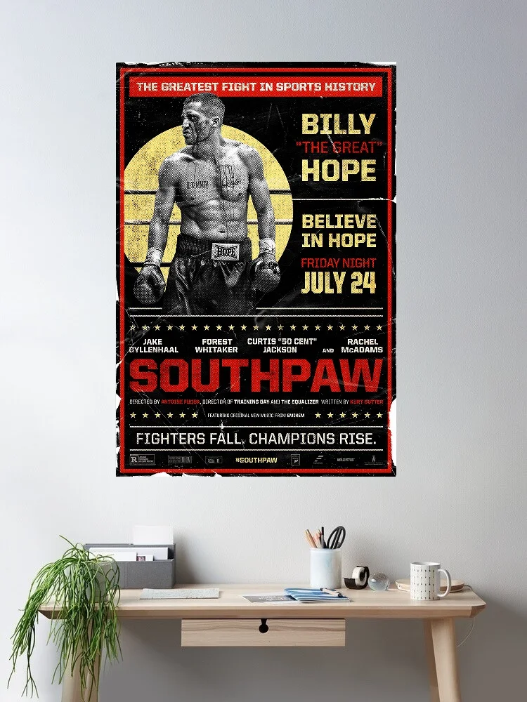 8Style Choose Southpaw Movie, Art Print Silk Poster Home Wall Decor