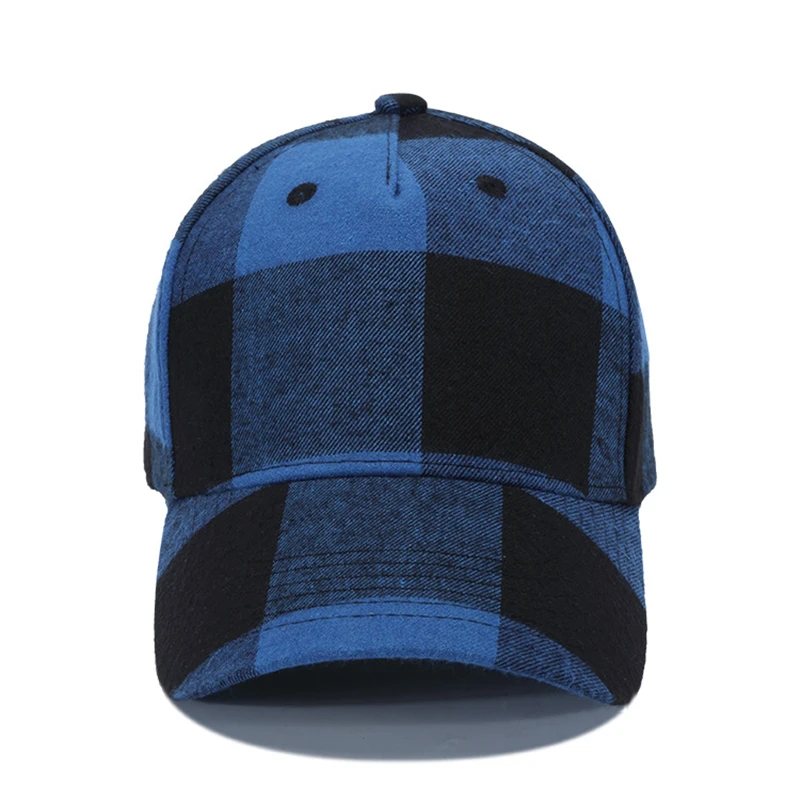 CLIMATE Fashion Plaid Baseball Cap Women Plaid Hat Cap Checks Cotton No Logo Hat Caps Classic Checks Cap Hat for Men Women