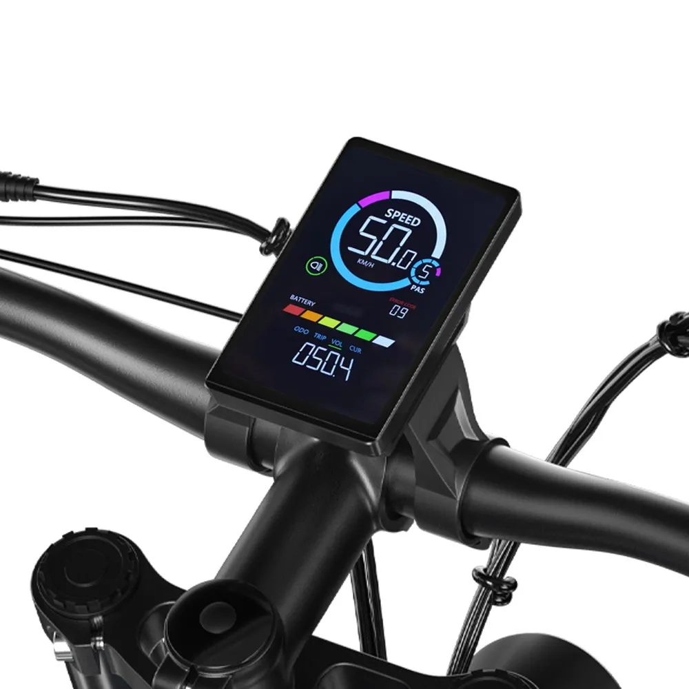 Full-color LCD electric bicycle meter, digital moped code meter display, K500 electronic watch