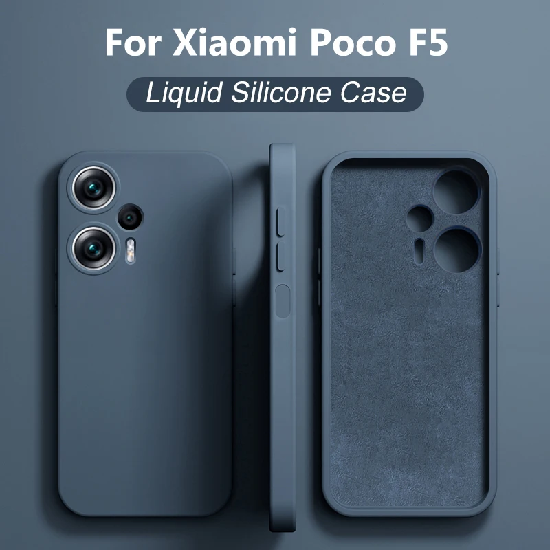 Poco F5 PocoF5 Pro Case Original Liquid Silicone Shockproof Soft Cover For Xiaomi Poco F5 Poco F 5 Pro F5Pro PocoF5 Phone Cases