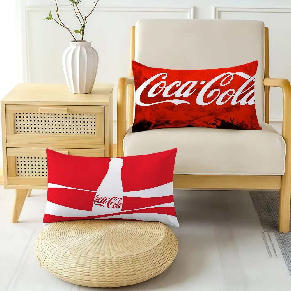 C-Coca C-Cola-ES Cool cushion cover Hit Product Home Sofa living Room Double-sided Soft Decorative Pillow Cover